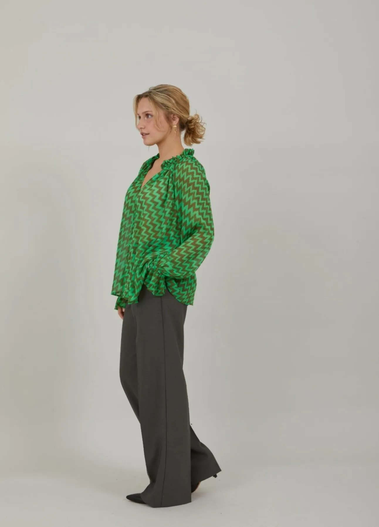 Kvinde Coster Copenhagen Skjorter Og Bluser^Bluse I Zig Zag Print