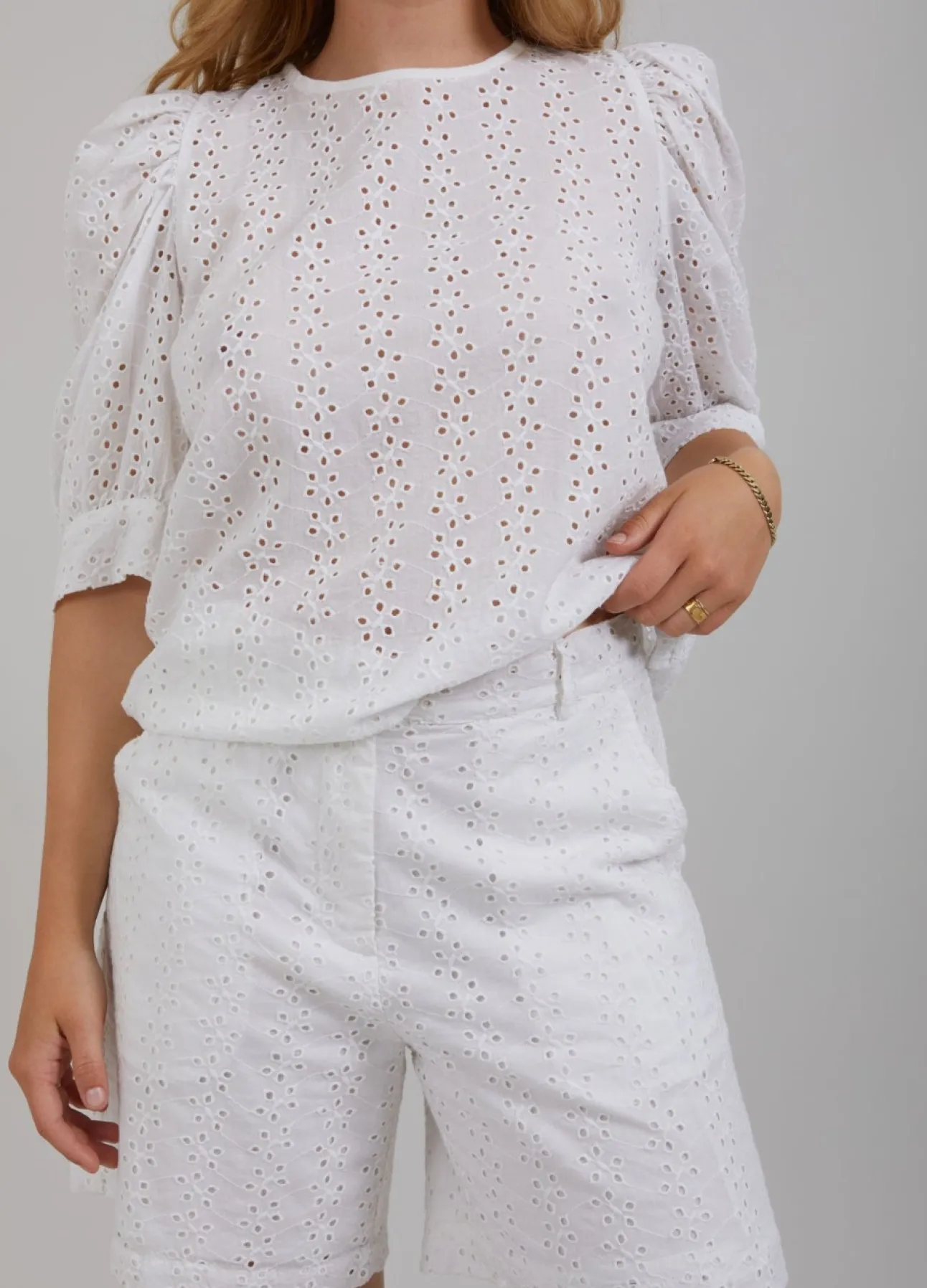 Kvinde Coster Copenhagen Skjorter Og Bluser^Cc Heart Amy Top M. Broderie Anglaise