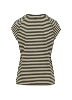 Kvinde Coster Copenhagen T-Shirts^Cc Heart Basis Stribet V-Hals T-Shirt