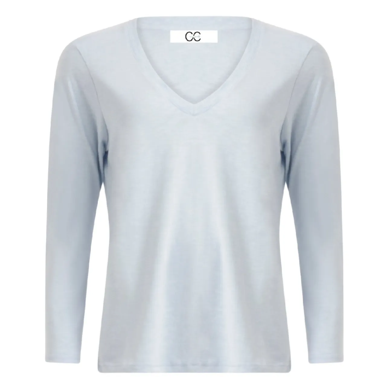 Kvinde Coster Copenhagen T-Shirts^Cc Heart Langaermet T-Shirt M. V-Hals