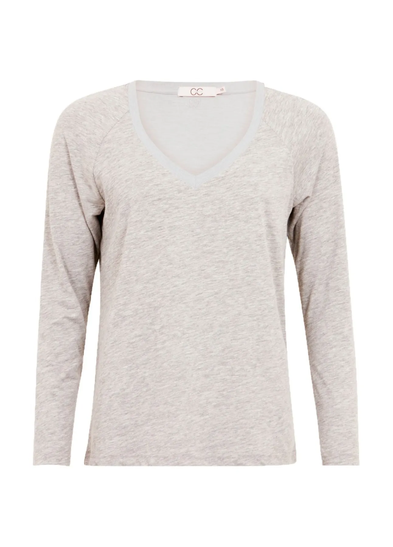 Kvinde Coster Copenhagen T-Shirts^Cc Heart Langaermet T-Shirt M. V-Hals