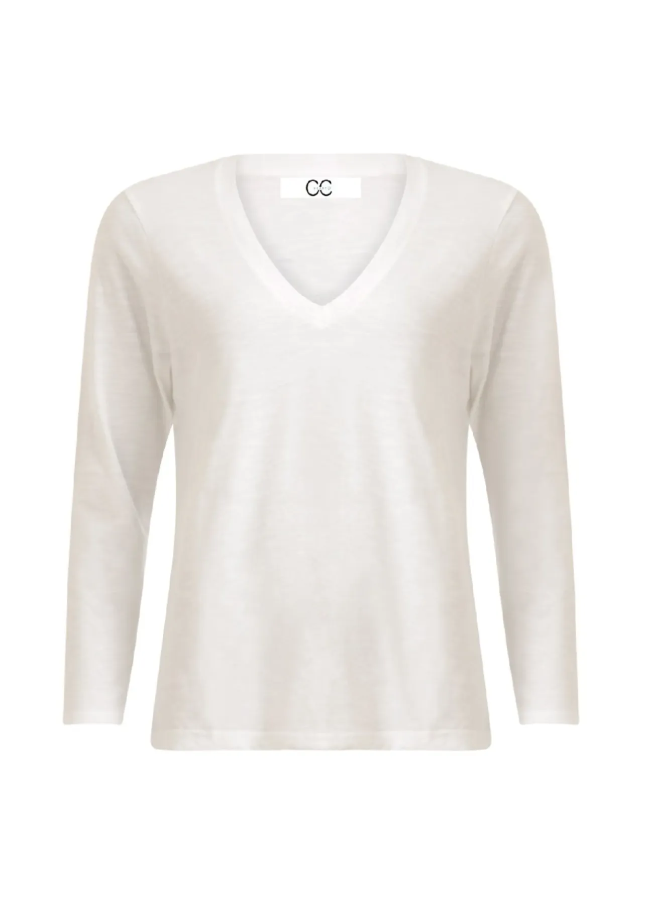 Kvinde Coster Copenhagen T-Shirts^Cc Heart Langaermet T-Shirt M. V-Hals