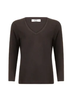 Kvinde Coster Copenhagen T-Shirts^Cc Heart Langaermet T-Shirt M. V-Hals