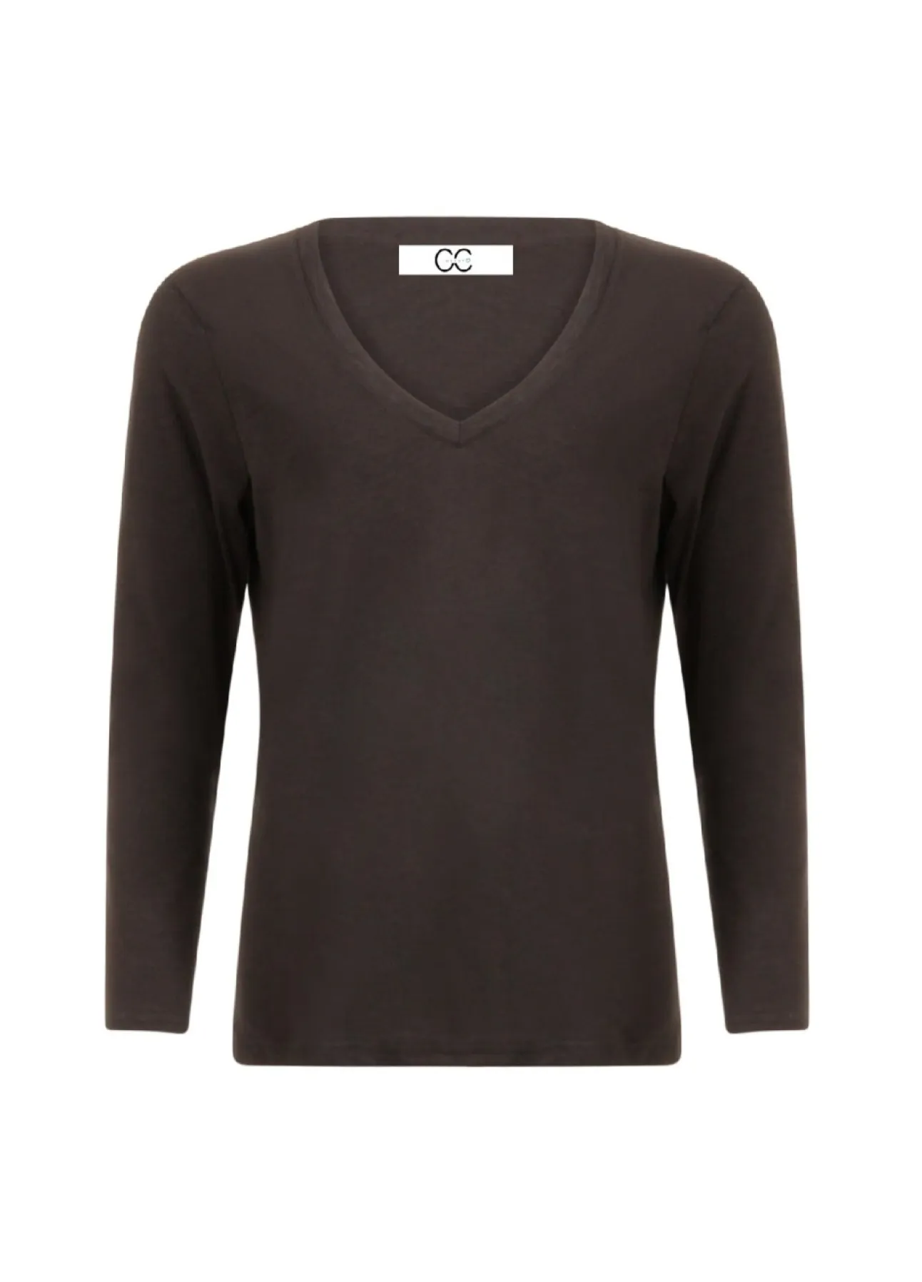 Kvinde Coster Copenhagen T-Shirts^Cc Heart Langaermet T-Shirt M. V-Hals