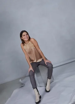 Kvinde Coster Copenhagen Læder^Cc Heart Læderleggings