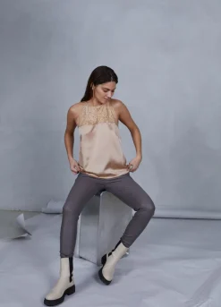 Kvinde Coster Copenhagen Læder^Cc Heart Læderleggings