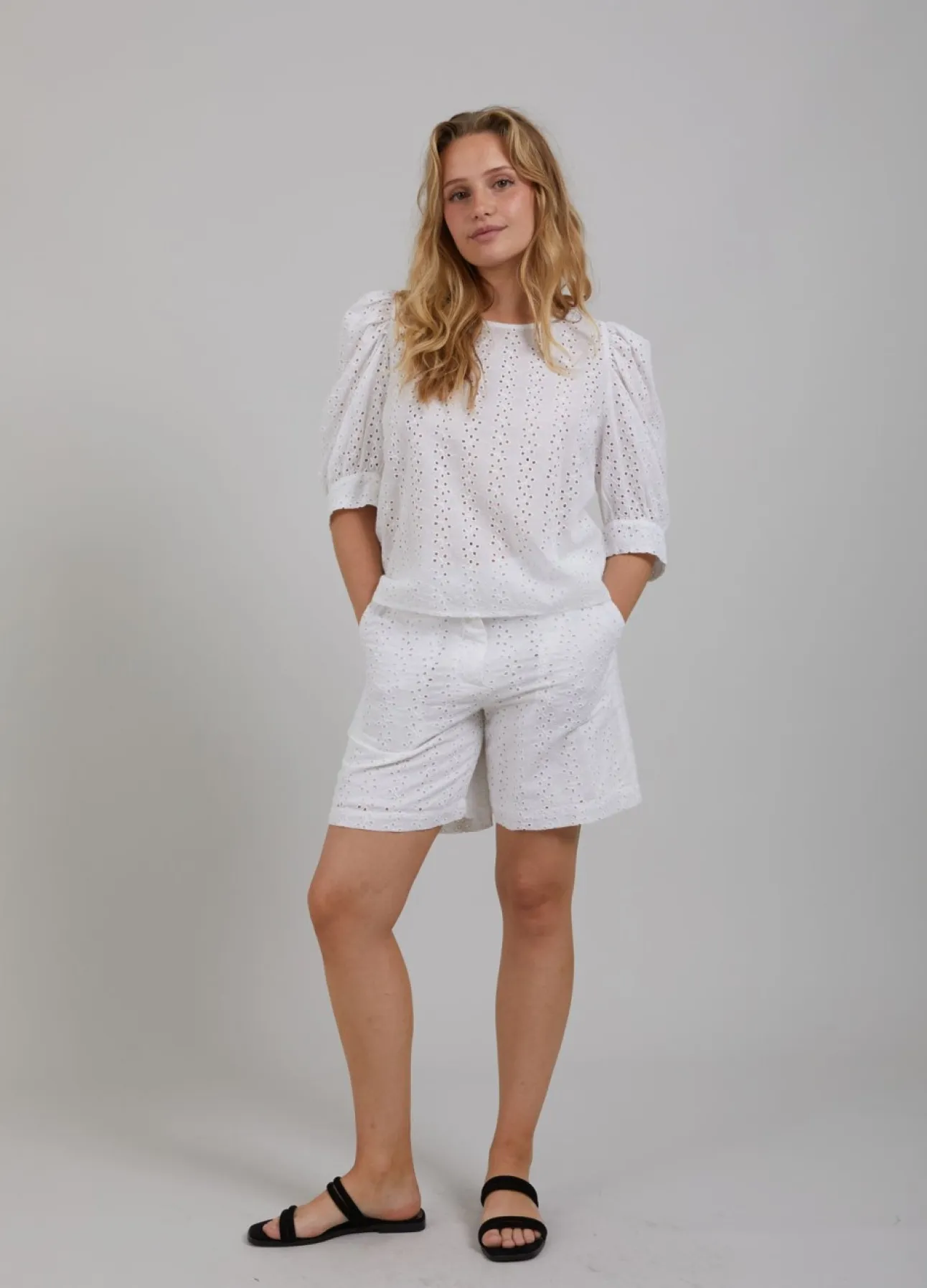 Kvinde Coster Copenhagen Shorts^Cc Heart Lena Short M. Broderie Anglaise