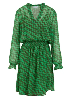 Kvinde Coster Copenhagen Kjoler^Kjole I Zig Zag Ikat Print