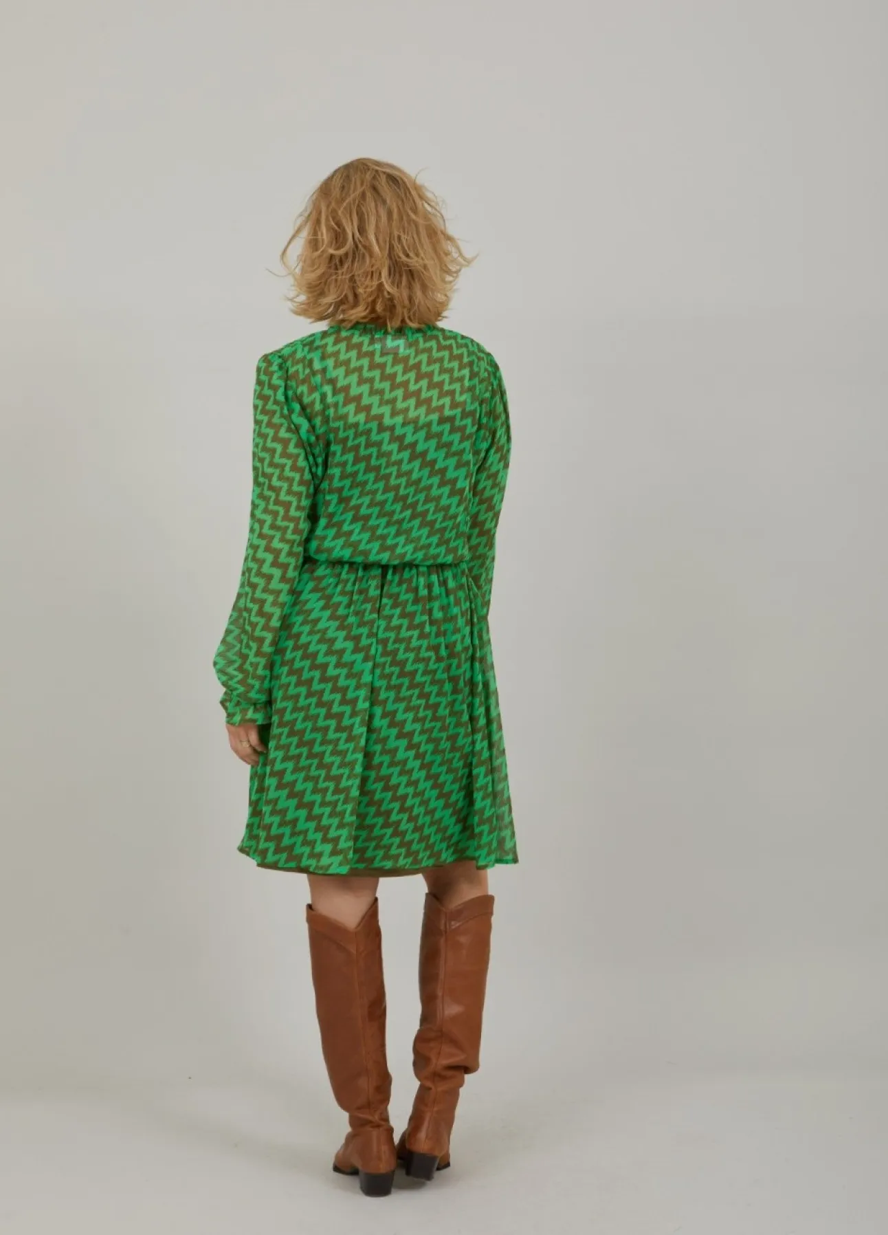 Kvinde Coster Copenhagen Kjoler^Kjole I Zig Zag Ikat Print