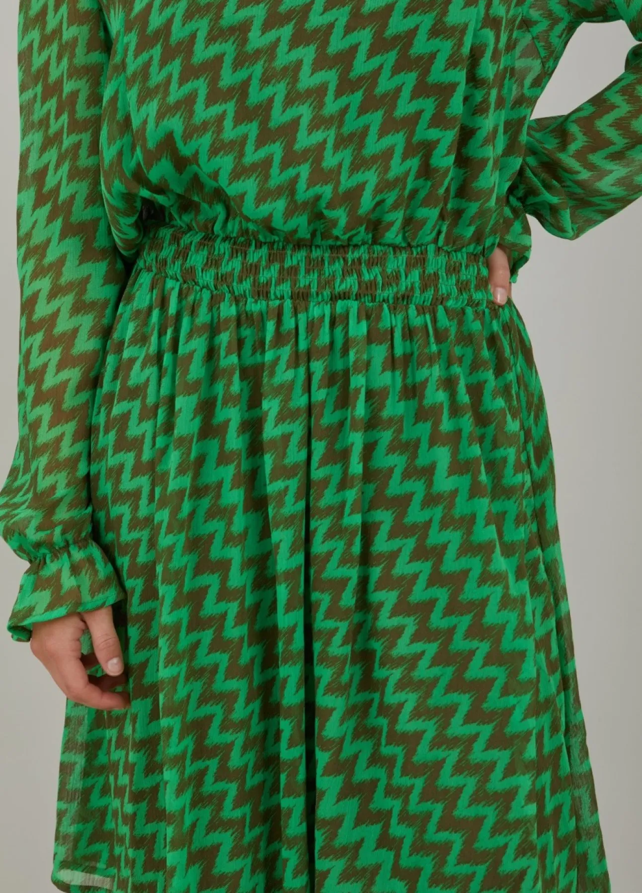 Kvinde Coster Copenhagen Kjoler^Kjole I Zig Zag Ikat Print