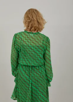 Kvinde Coster Copenhagen Kjoler^Kjole I Zig Zag Ikat Print