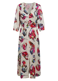 Kvinde Coster Copenhagen Kjoler^Kjole M. Knapper Og Butterfly Print