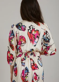 Kvinde Coster Copenhagen Kjoler^Kjole M. Knapper Og Butterfly Print