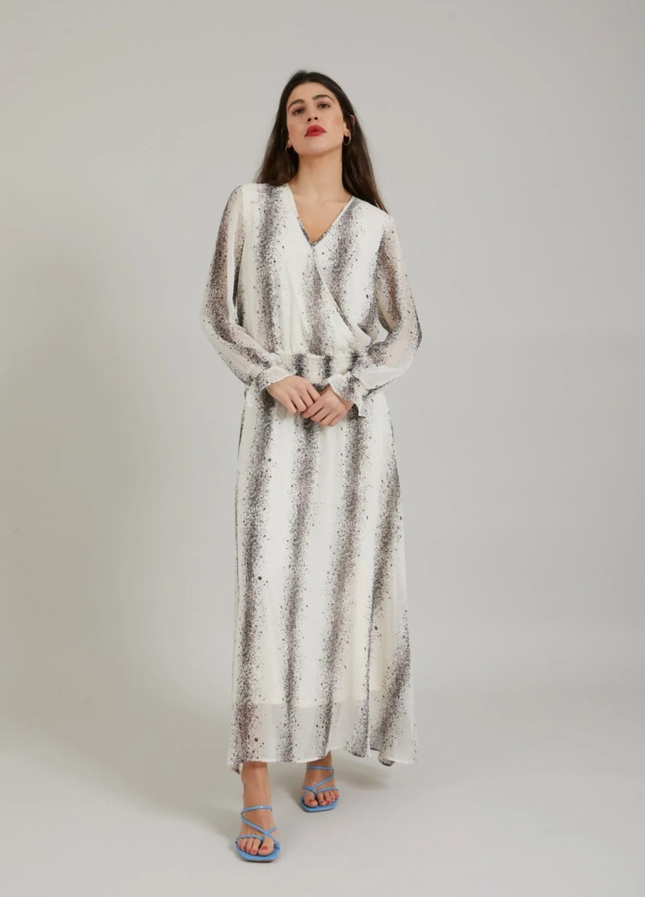 Kvinde Coster Copenhagen Kjoler^Kjole M. Stripe Splash Print