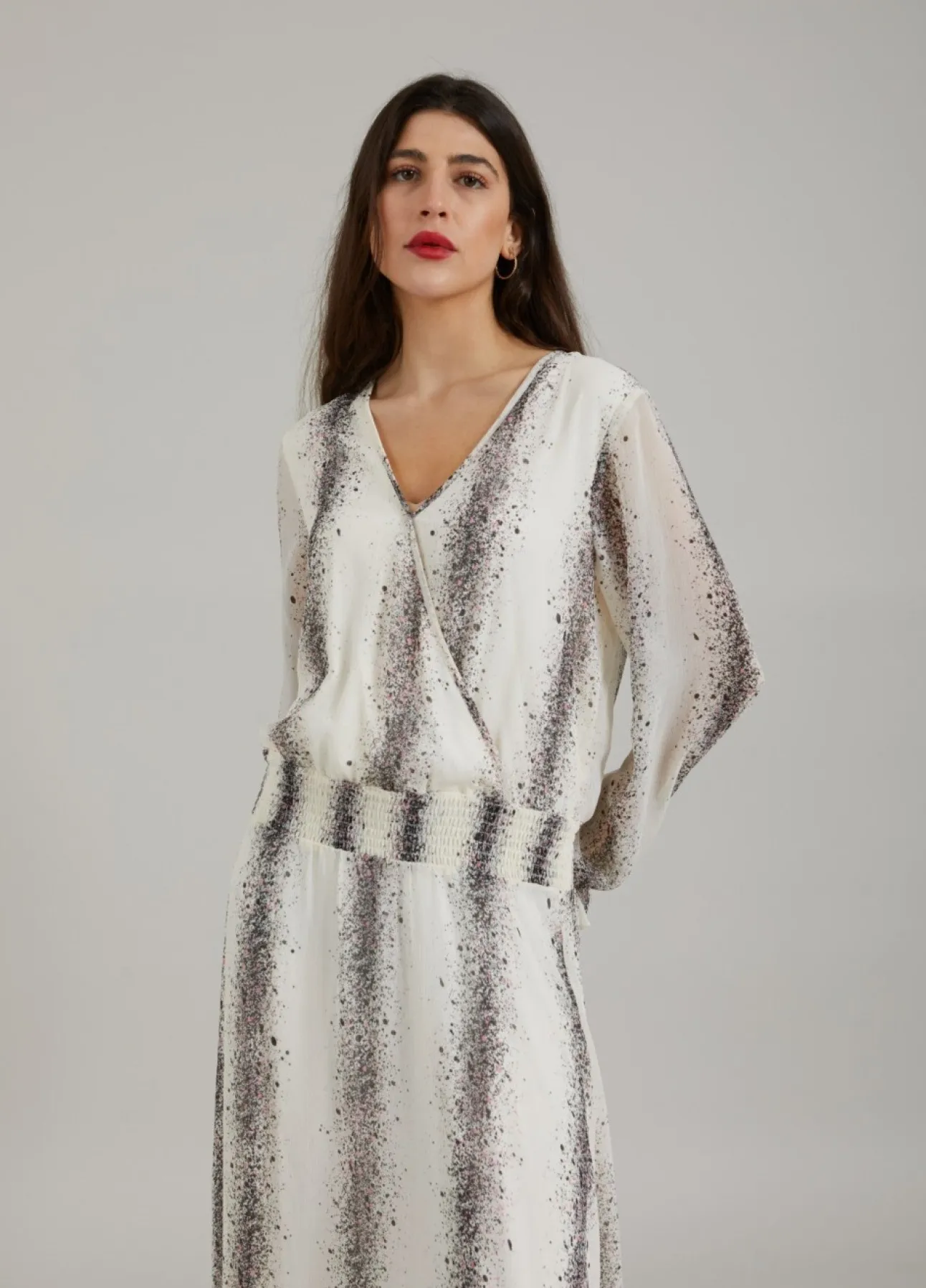 Kvinde Coster Copenhagen Kjoler^Kjole M. Stripe Splash Print