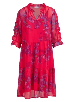 Kvinde Coster Copenhagen Kjoler^Kort Kjole M. Feather Bloom Print