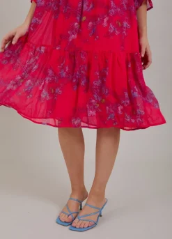 Kvinde Coster Copenhagen Kjoler^Kort Kjole M. Feather Bloom Print