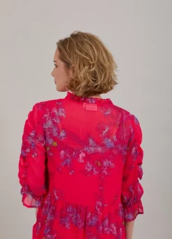 Kvinde Coster Copenhagen Kjoler^Kort Kjole M. Feather Bloom Print