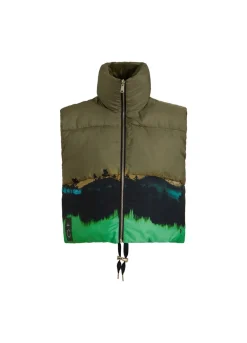 Kvinde Coster Copenhagen Jakker Og Frakker^Kort Vest I Magic Forest Print