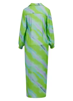 Kvinde Coster Copenhagen Kjoler^Lang Kjole M. Faded Stripe Print