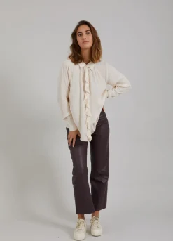 Kvinde Coster Copenhagen Læder^Læder Leggins M. Udvidet Ben