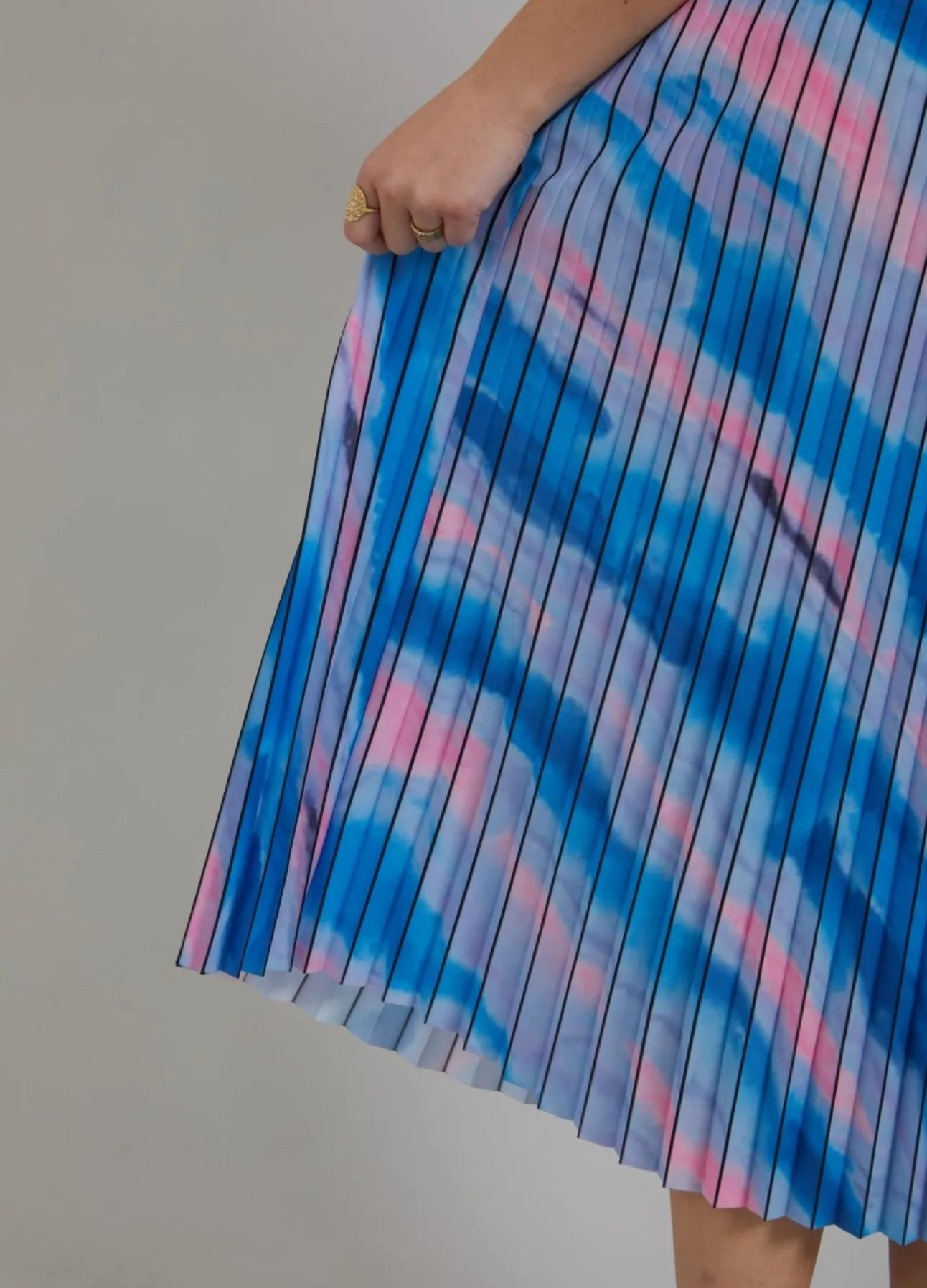 Kvinde Coster Copenhagen Nederdele^Plisseret Nederdel M. Faded Stripe Print