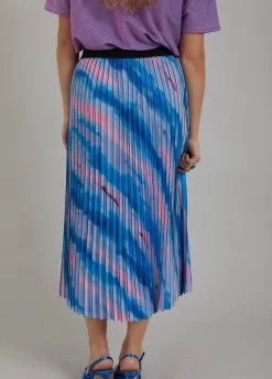 Kvinde Coster Copenhagen Nederdele^Plisseret Nederdel M. Faded Stripe Print