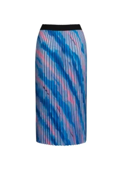 Kvinde Coster Copenhagen Nederdele^Plisseret Nederdel M. Faded Stripe Print