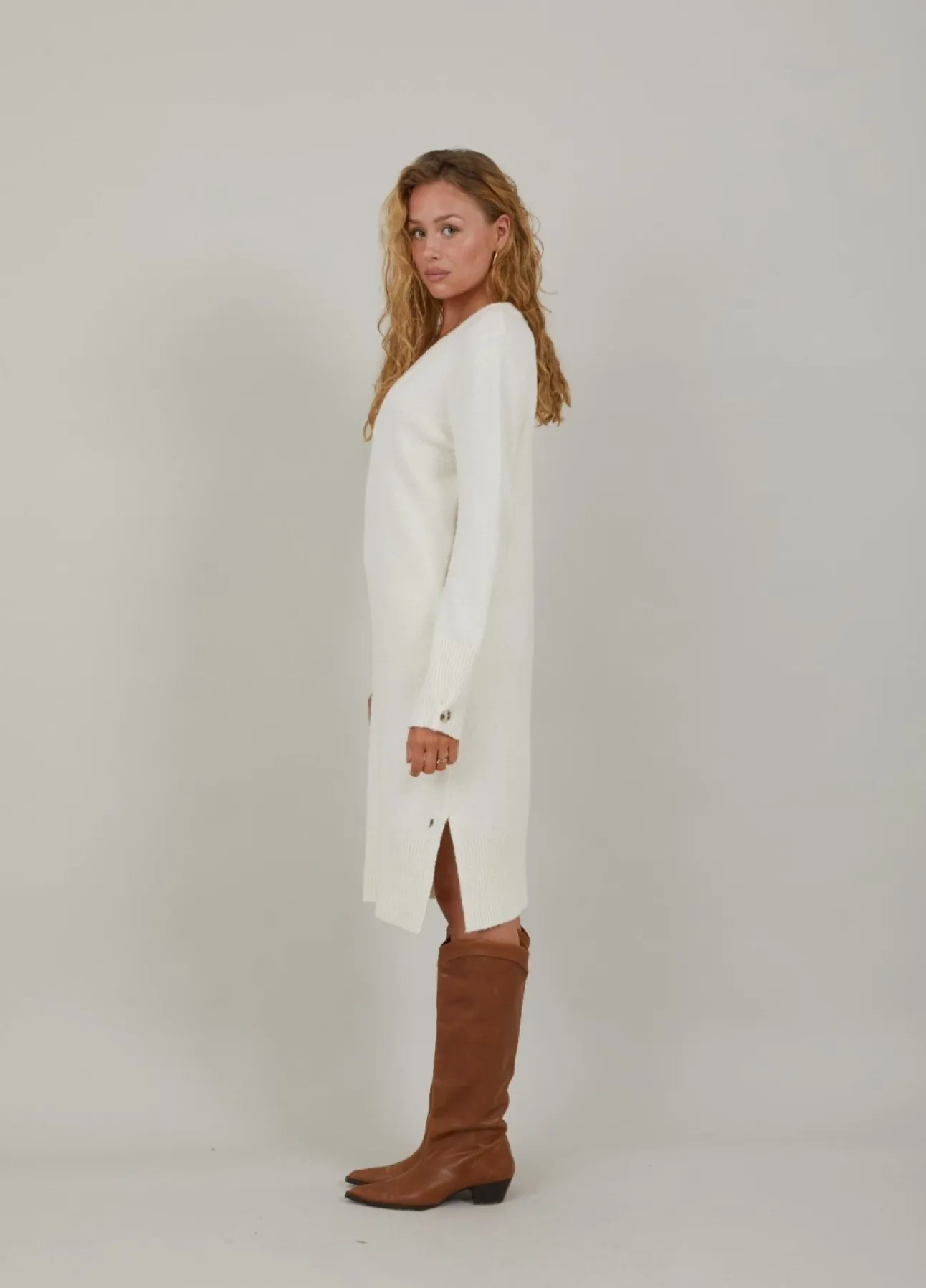 Kvinde Coster Copenhagen Strik^Seawool Boucle Lang Strik