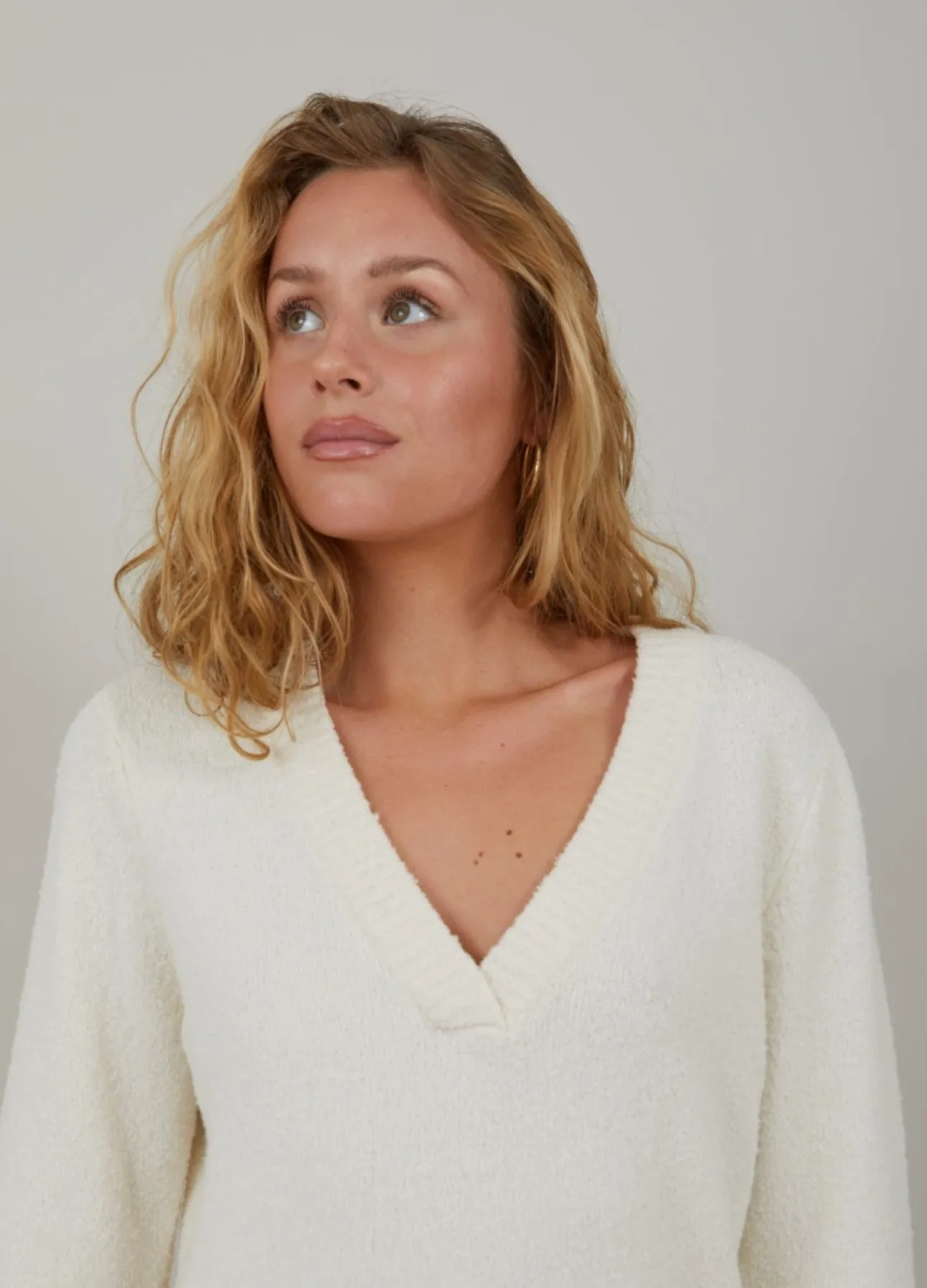 Kvinde Coster Copenhagen Strik^Seawool Boucle Lang Strik