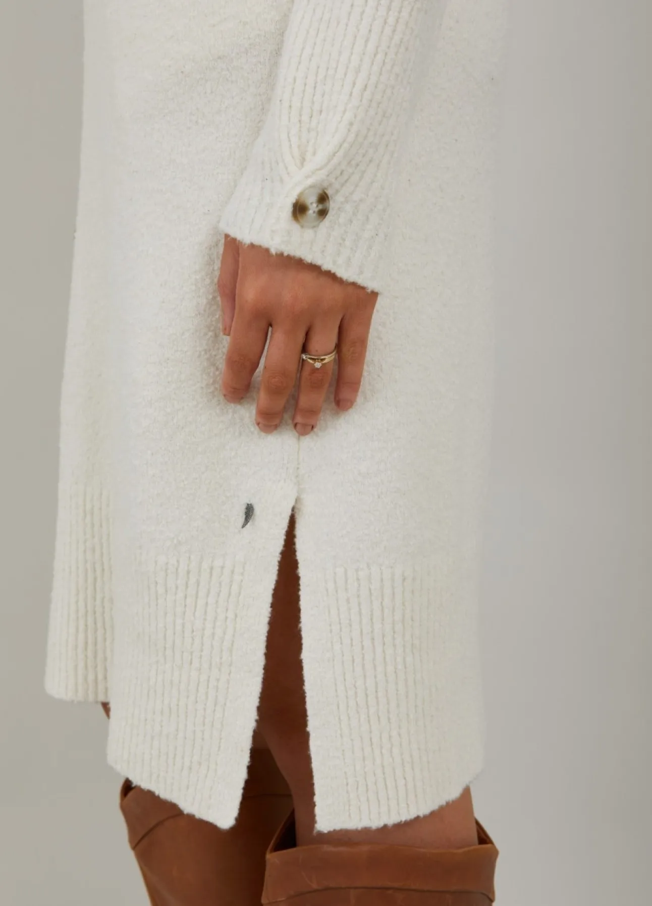 Kvinde Coster Copenhagen Strik^Seawool Boucle Lang Strik