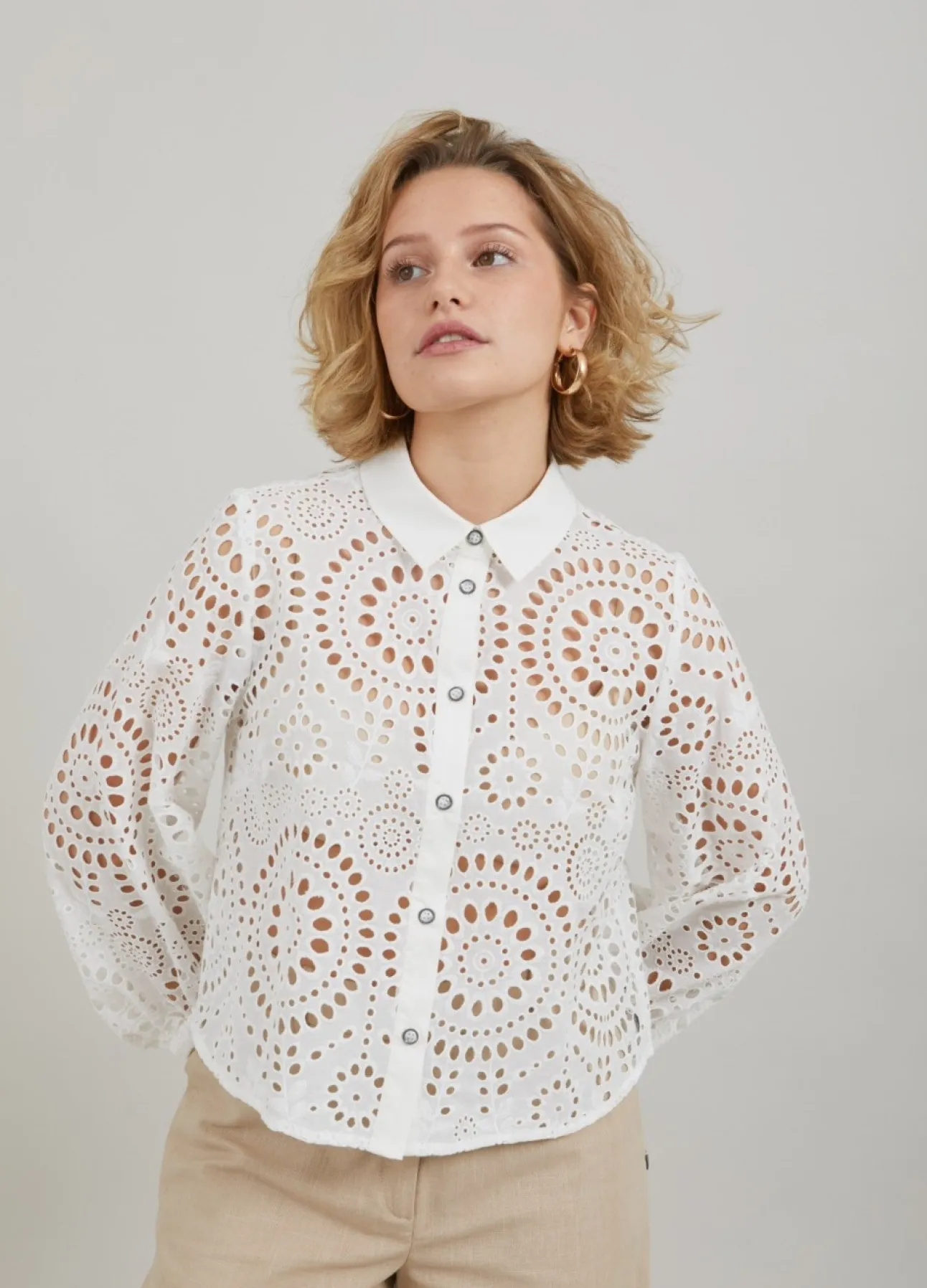 Kvinde Coster Copenhagen Skjorter Og Bluser^Skjorte I Broderi Anglaise