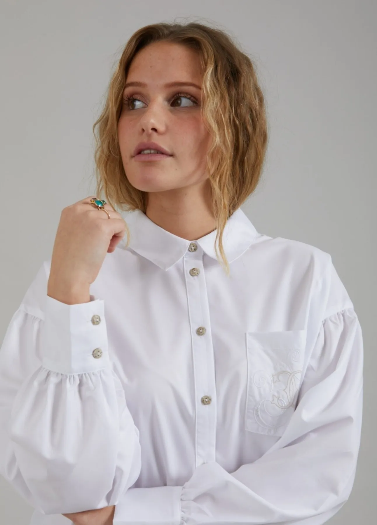 Kvinde Coster Copenhagen Skjorter Og Bluser^Skjorte M. Bokset Pasform Og Broderinger