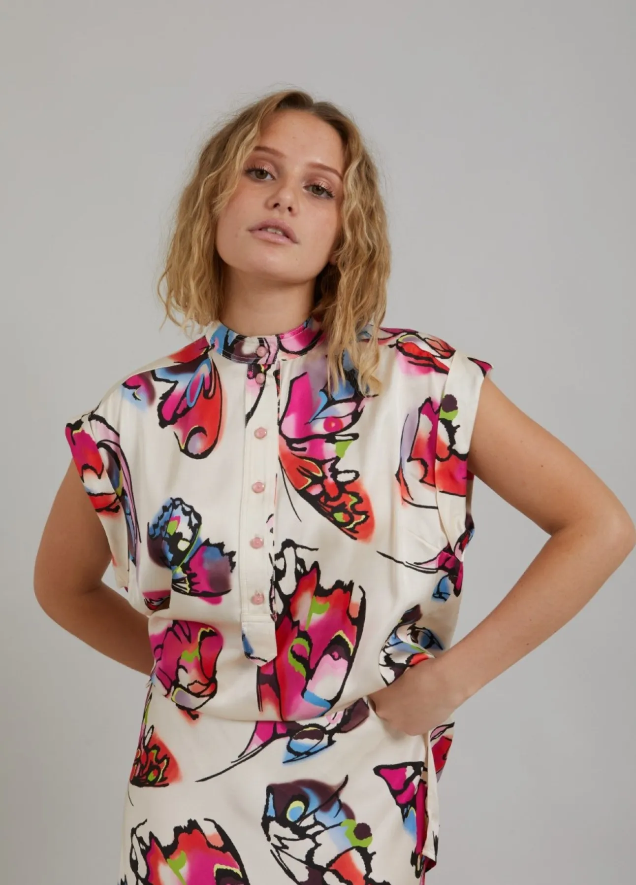 Kvinde Coster Copenhagen Toppe^Skjorte M. Butterfly Print