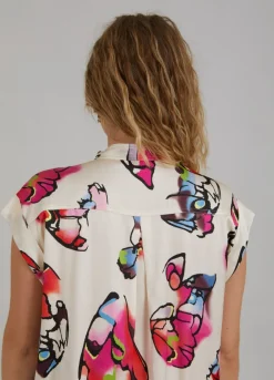 Kvinde Coster Copenhagen Toppe^Skjorte M. Butterfly Print