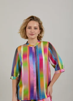 Kvinde Coster Copenhagen Skjorter Og Bluser^Skjorte M. Faded Stripe Print