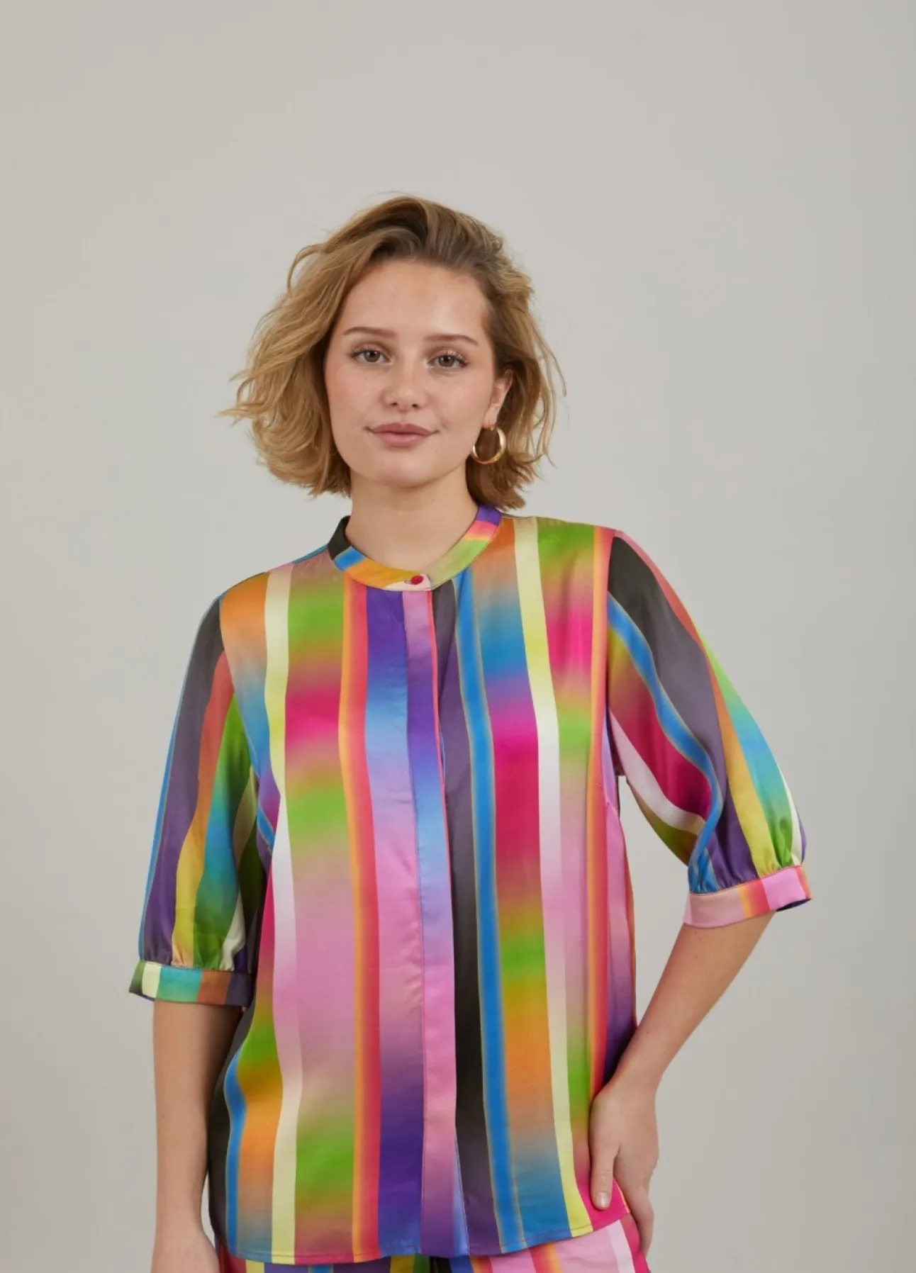 Kvinde Coster Copenhagen Skjorter Og Bluser^Skjorte M. Faded Stripe Print