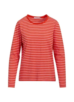 Kvinde Coster Copenhagen Skjorter Og Bluser^Stribet T-Shirt M. Lange Aermer