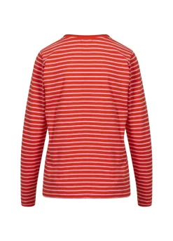 Kvinde Coster Copenhagen Skjorter Og Bluser^Stribet T-Shirt M. Lange Aermer