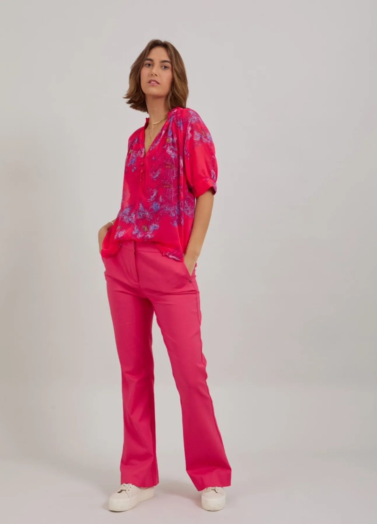 Kvinde Coster Copenhagen Skjorter Og Bluser^Top M. Feather Bloom Print