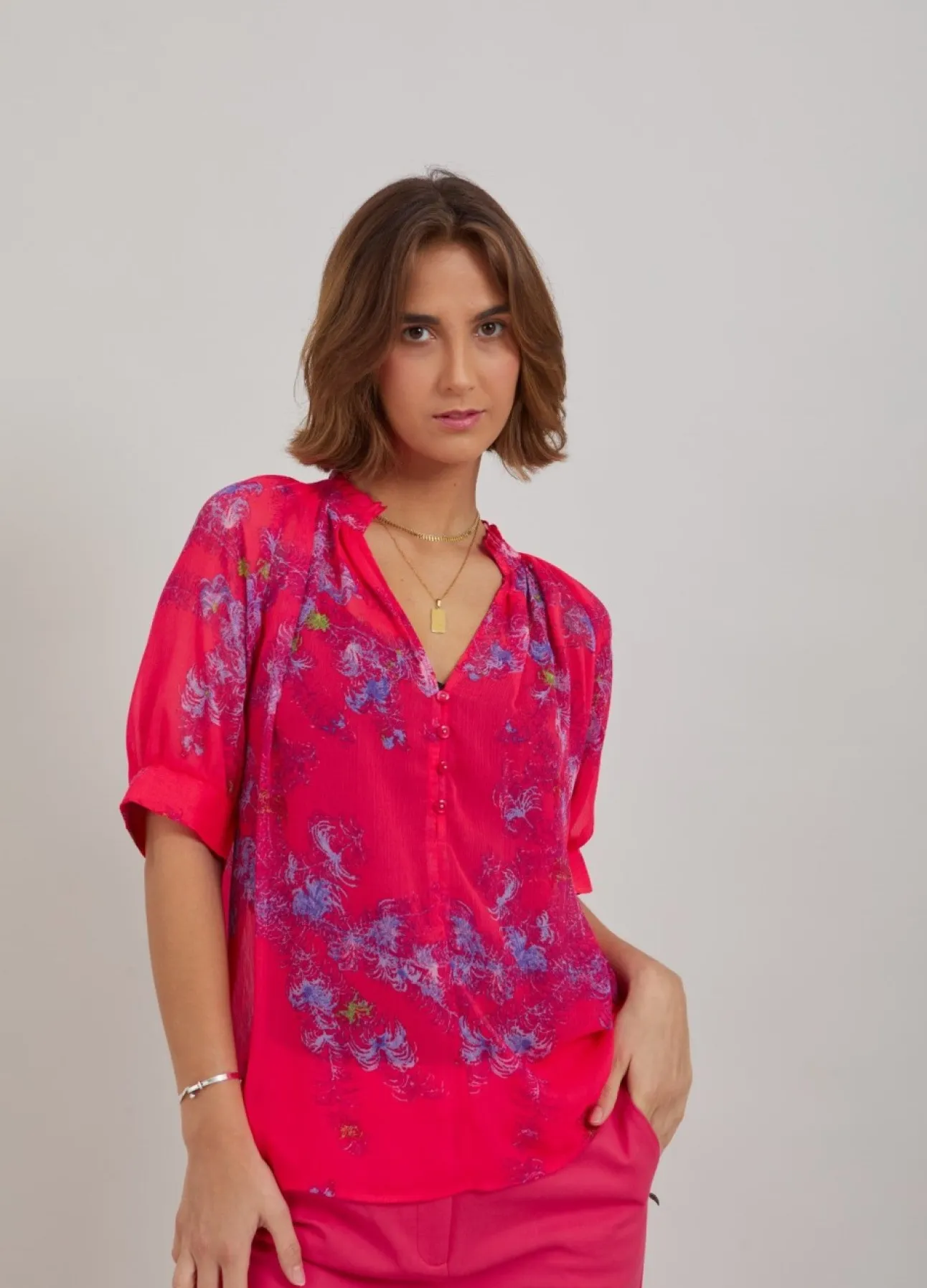 Kvinde Coster Copenhagen Skjorter Og Bluser^Top M. Feather Bloom Print