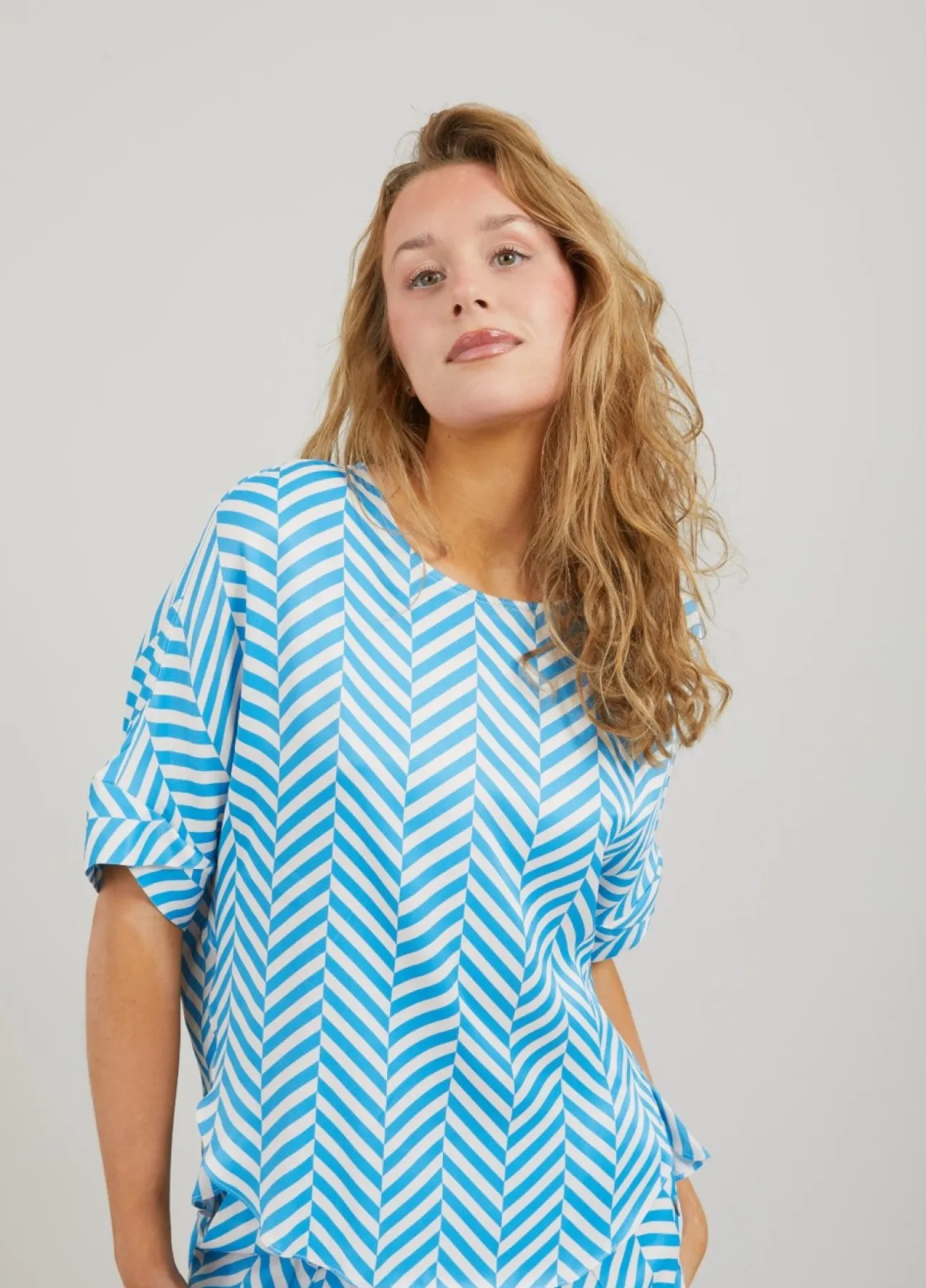 Kvinde Coster Copenhagen Skjorter Og Bluser^Top M. Heringbone Print