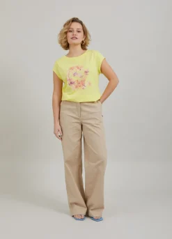 Kvinde Coster Copenhagen T-Shirts^T-Shirt M. Fjer Print