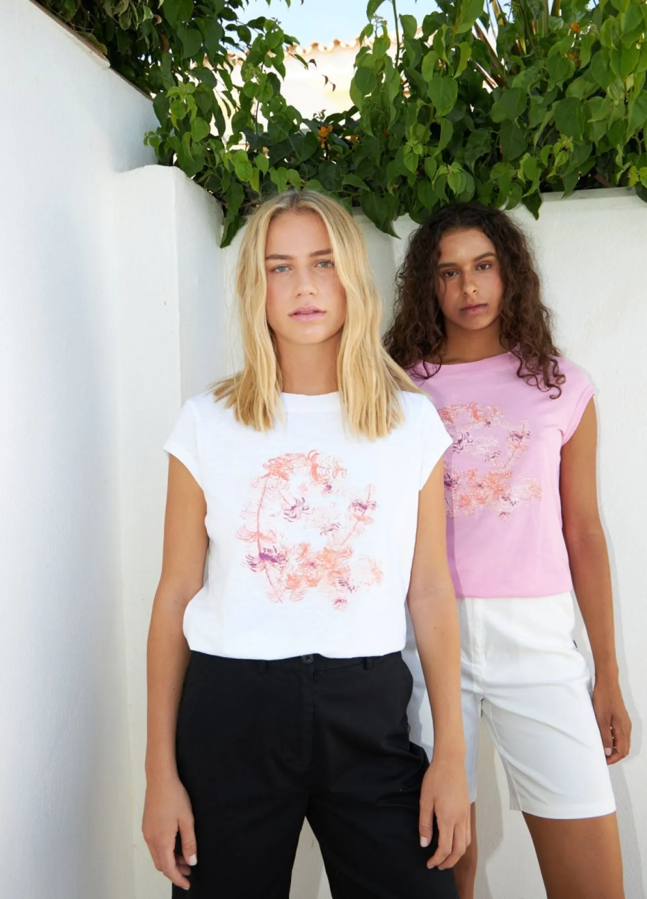 Kvinde Coster Copenhagen T-Shirts^T-Shirt M. Fjer Print