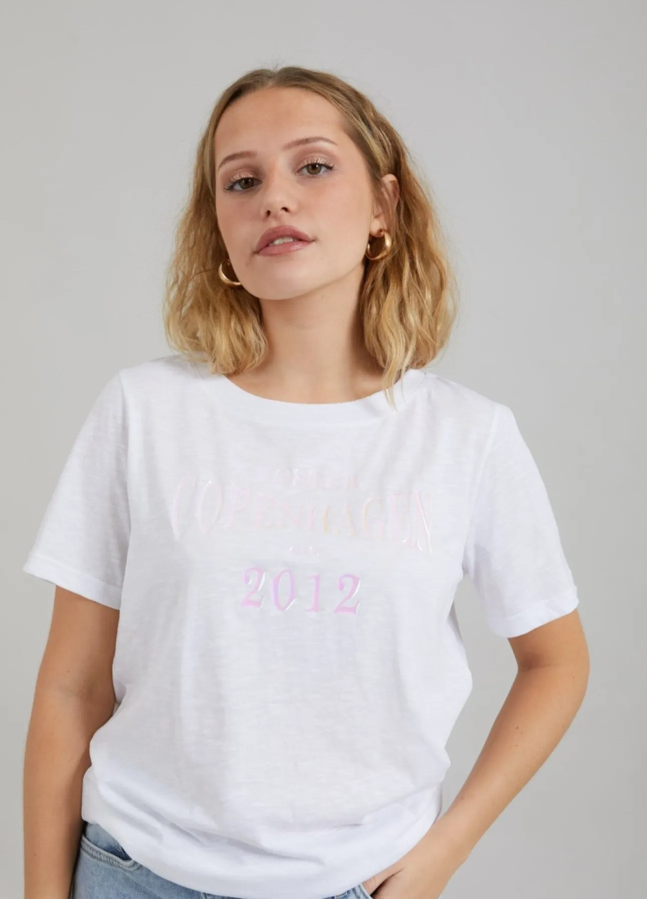 Kvinde Coster Copenhagen T-Shirts^T-Shirt M. Logo Print