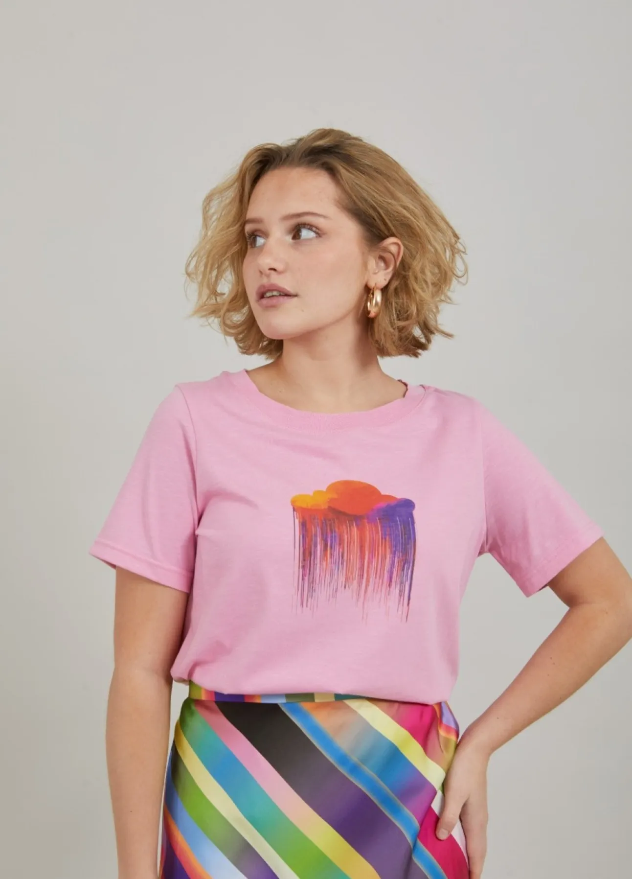 Kvinde Coster Copenhagen T-Shirts^T-Shirt M. Sky Print