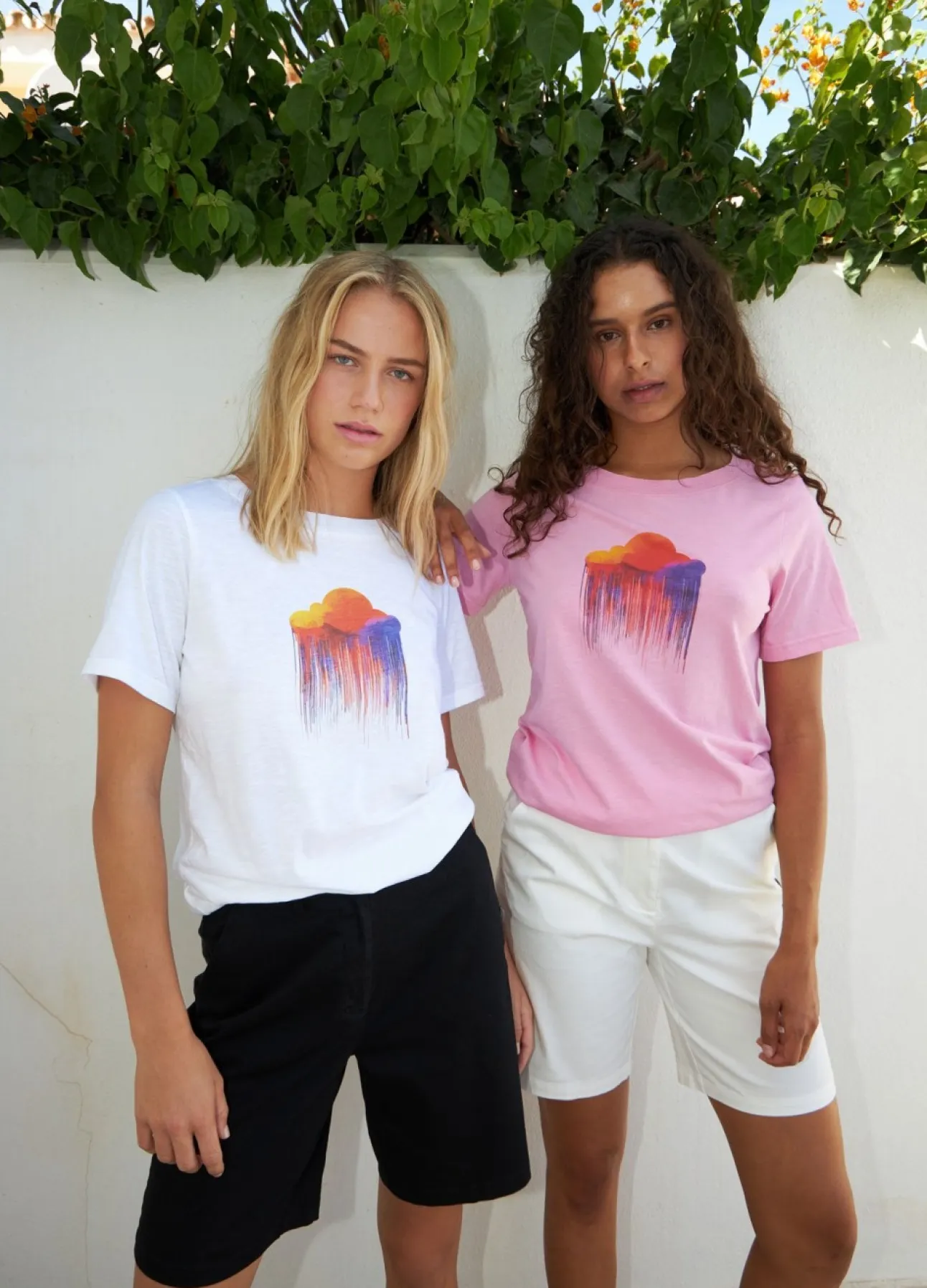 Kvinde Coster Copenhagen T-Shirts^T-Shirt M. Sky Print
